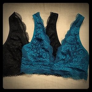 Victoria's Secret Lace Bralettes -sz Large